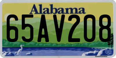 AL license plate 65AV208