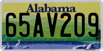 AL license plate 65AV209