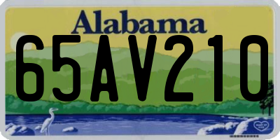 AL license plate 65AV210