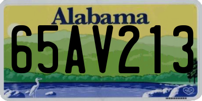 AL license plate 65AV213