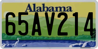 AL license plate 65AV214