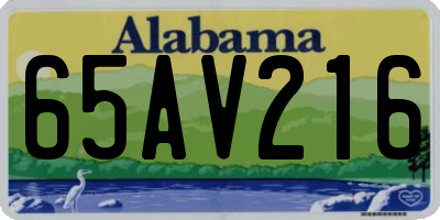 AL license plate 65AV216