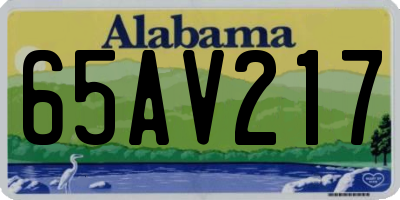 AL license plate 65AV217