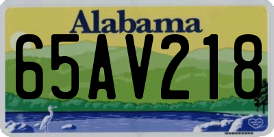AL license plate 65AV218