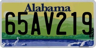 AL license plate 65AV219