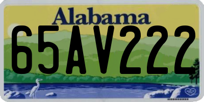 AL license plate 65AV222