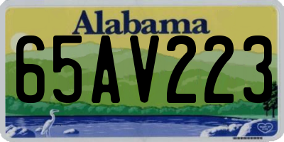 AL license plate 65AV223