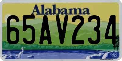 AL license plate 65AV234