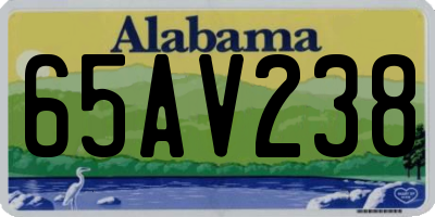 AL license plate 65AV238