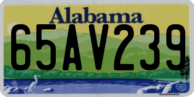 AL license plate 65AV239