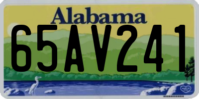 AL license plate 65AV241