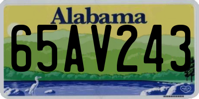 AL license plate 65AV243