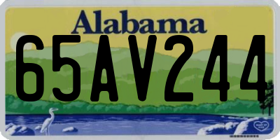 AL license plate 65AV244