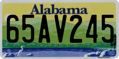 AL license plate 65AV245