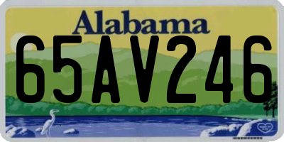 AL license plate 65AV246