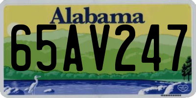 AL license plate 65AV247