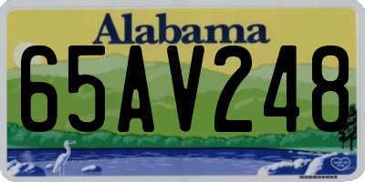 AL license plate 65AV248
