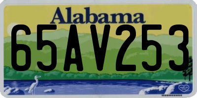 AL license plate 65AV253