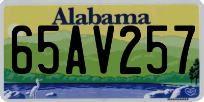 AL license plate 65AV257