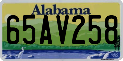 AL license plate 65AV258