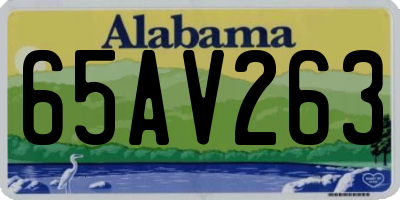 AL license plate 65AV263