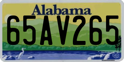 AL license plate 65AV265