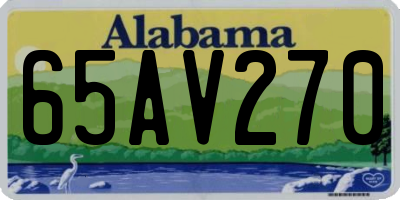 AL license plate 65AV270