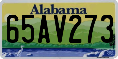 AL license plate 65AV273