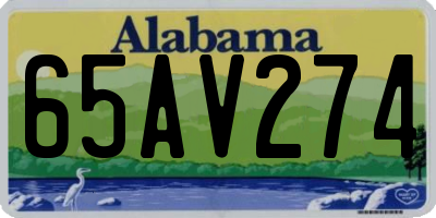 AL license plate 65AV274