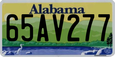 AL license plate 65AV277