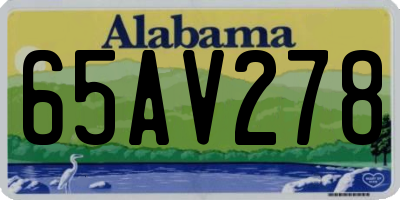 AL license plate 65AV278
