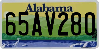 AL license plate 65AV280