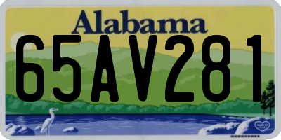 AL license plate 65AV281