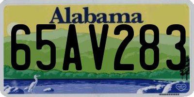 AL license plate 65AV283