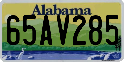 AL license plate 65AV285