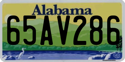 AL license plate 65AV286