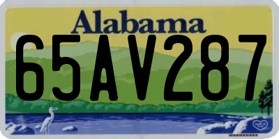 AL license plate 65AV287