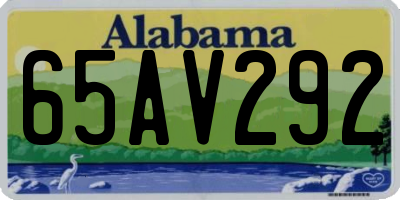 AL license plate 65AV292