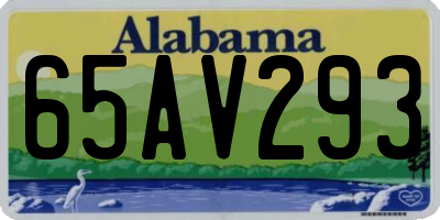 AL license plate 65AV293