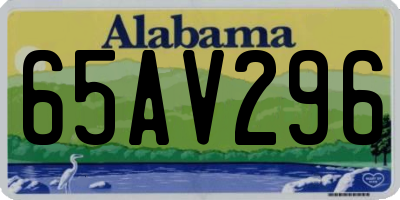 AL license plate 65AV296