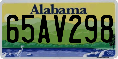 AL license plate 65AV298