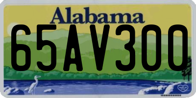 AL license plate 65AV300