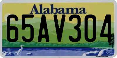 AL license plate 65AV304