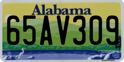 AL license plate 65AV309