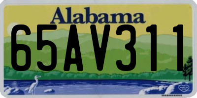 AL license plate 65AV311