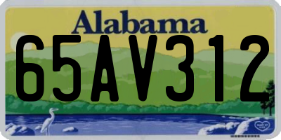 AL license plate 65AV312