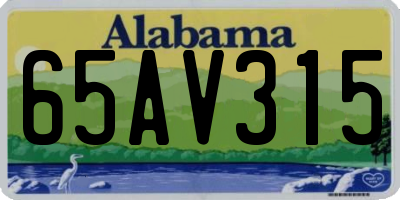 AL license plate 65AV315