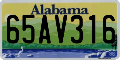AL license plate 65AV316