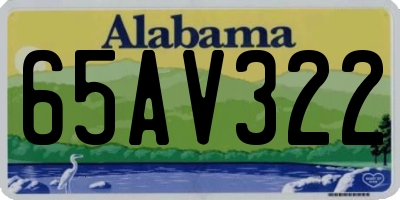 AL license plate 65AV322