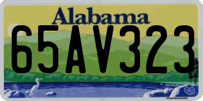 AL license plate 65AV323